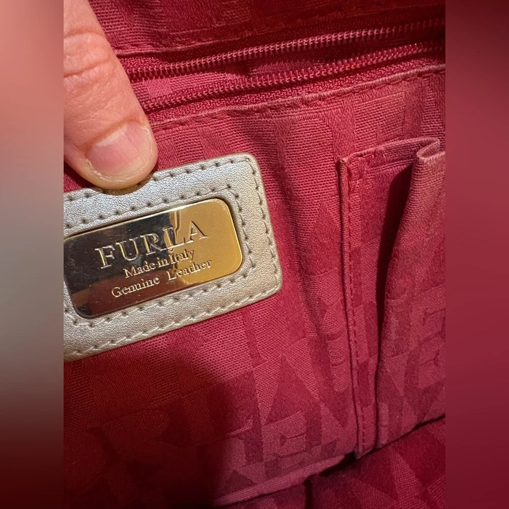 Furla Gray Leather Satchel‎